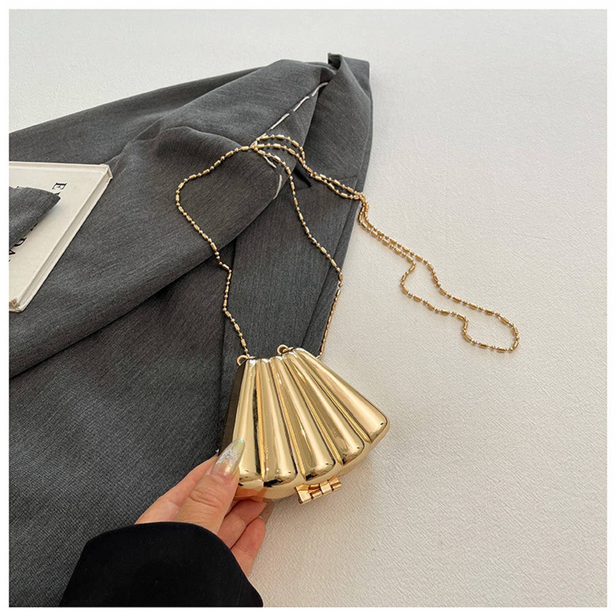 SHELL BAG CLUTCH SHOULDER CROSSBODY BAG_CWAB3261