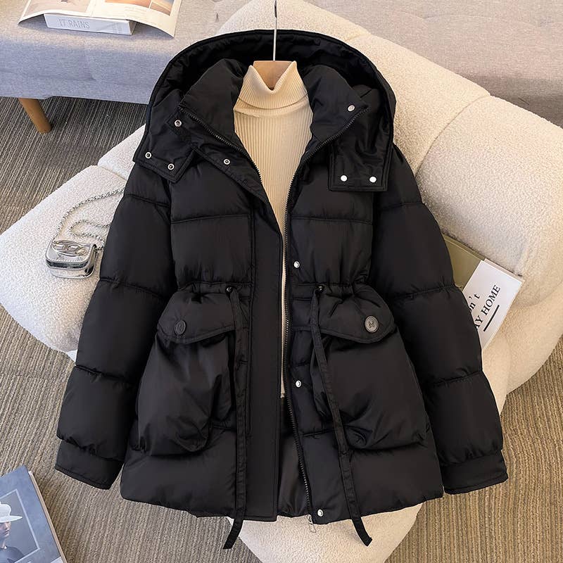 Fashion waist thickened padded warm jacket