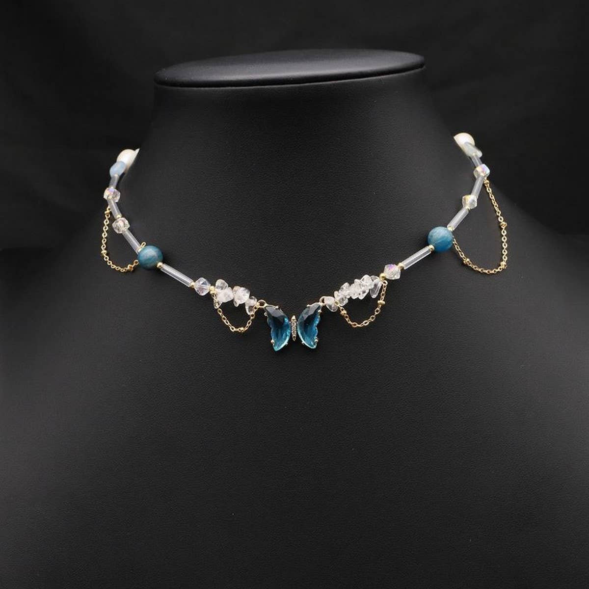 HIGH-END BUTTERFLY TEMPERAMENT PEARL NECKLACE