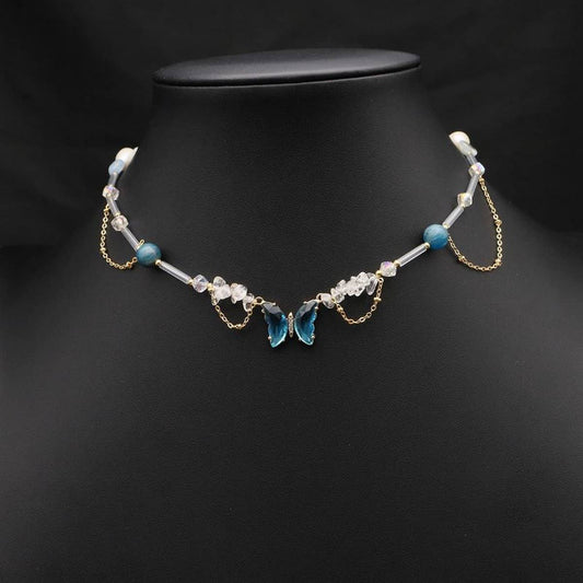 HIGH-END BUTTERFLY TEMPERAMENT PEARL NECKLACE