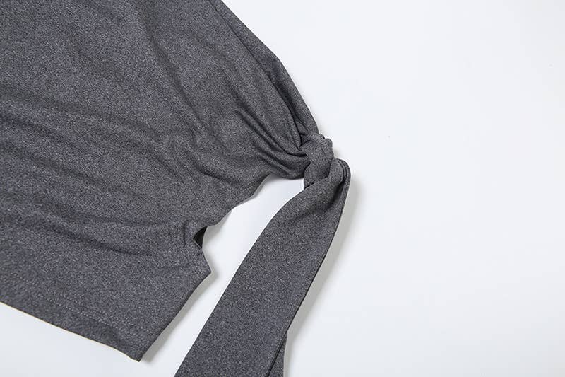 Fashion Off-Shoulder Sexy Tie Waist Crop Top