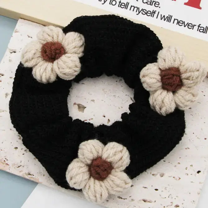 WOMEN FASHION FLOWER ELASTIC HAIR TIES_CWAHA0507