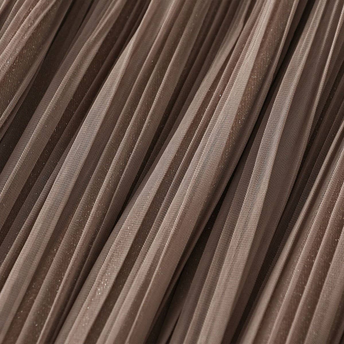 DRAPE PLEATED SKIRT A-LINE SKIRT WITH WIDE SWING