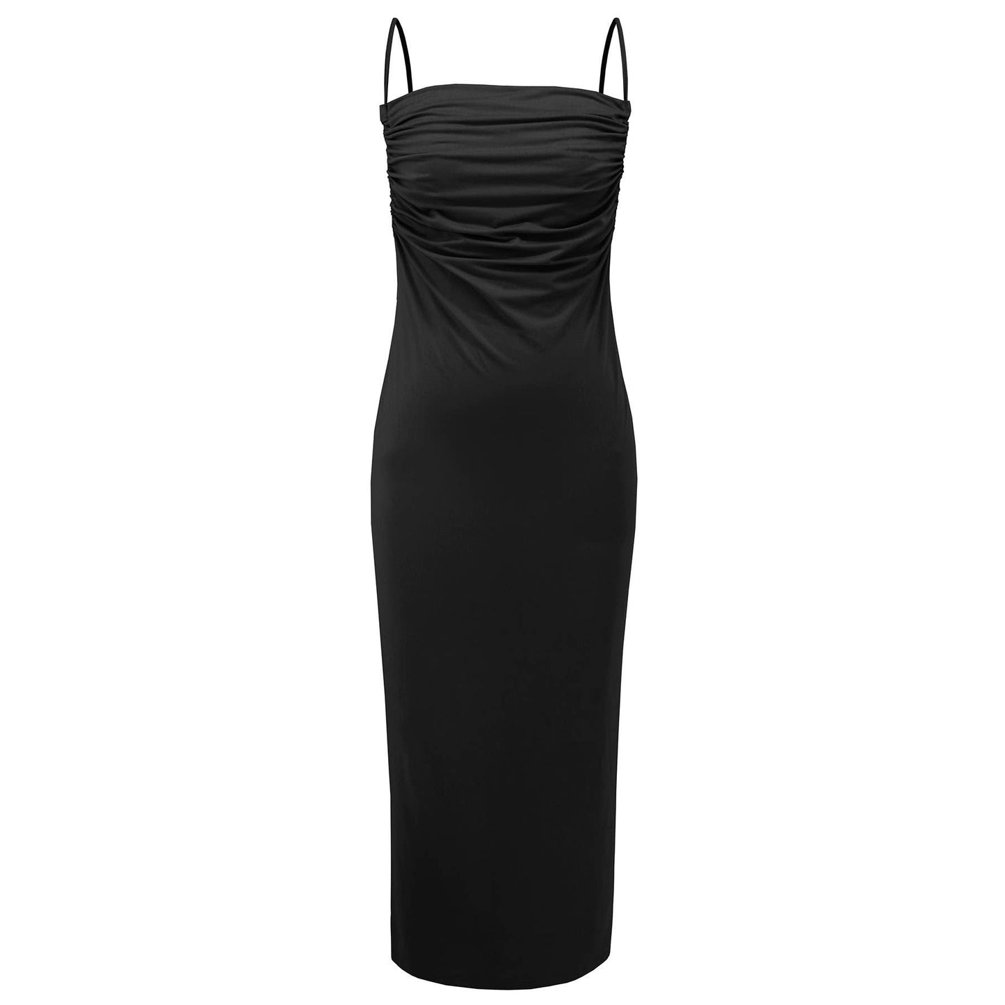 Sexy Ruched Backless Bodycon Cami Dress