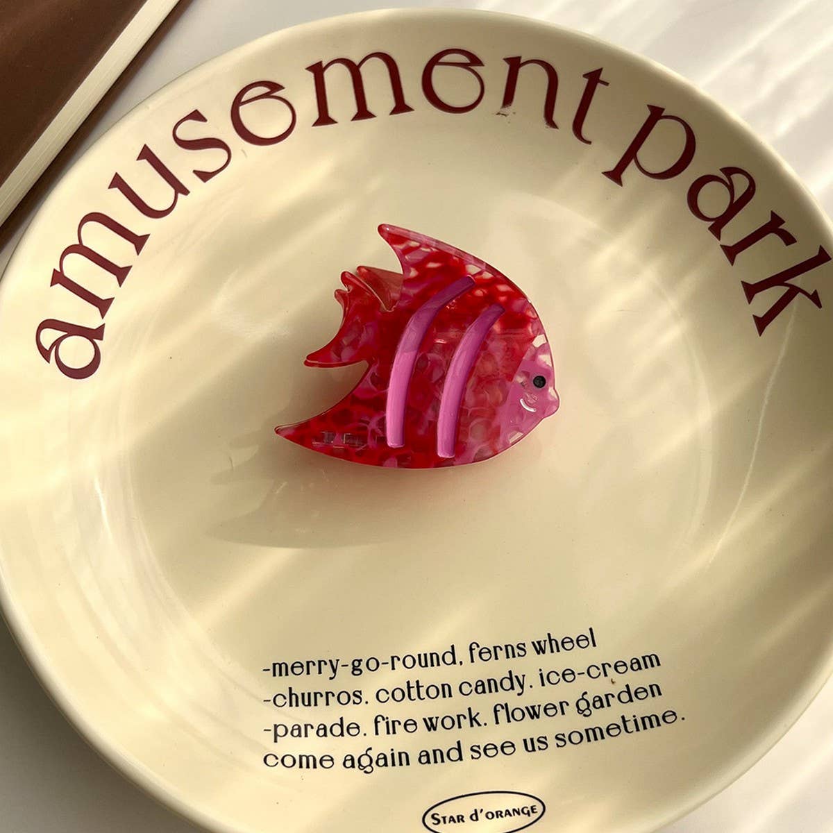 Pink Dolphin Acetate Hair Clip