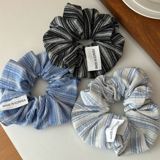 FRESH STRIPED COLON HAIR SCRUNCHIES