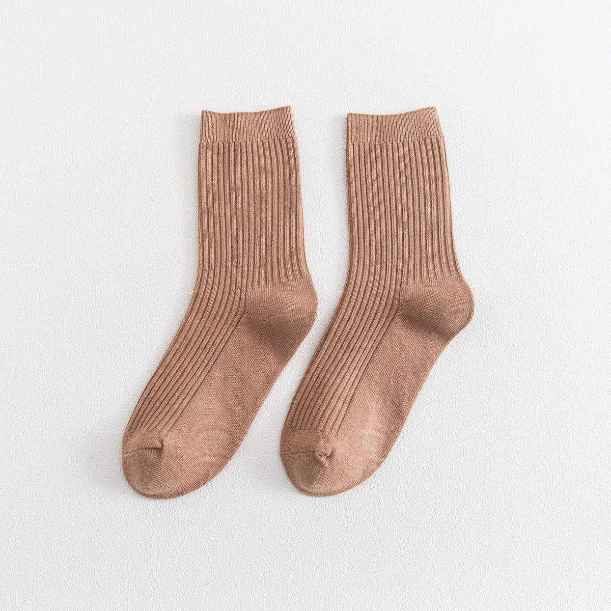 NEW ALL-MATCH DOUBLE-NEEDLE MID-CALF SOCKS