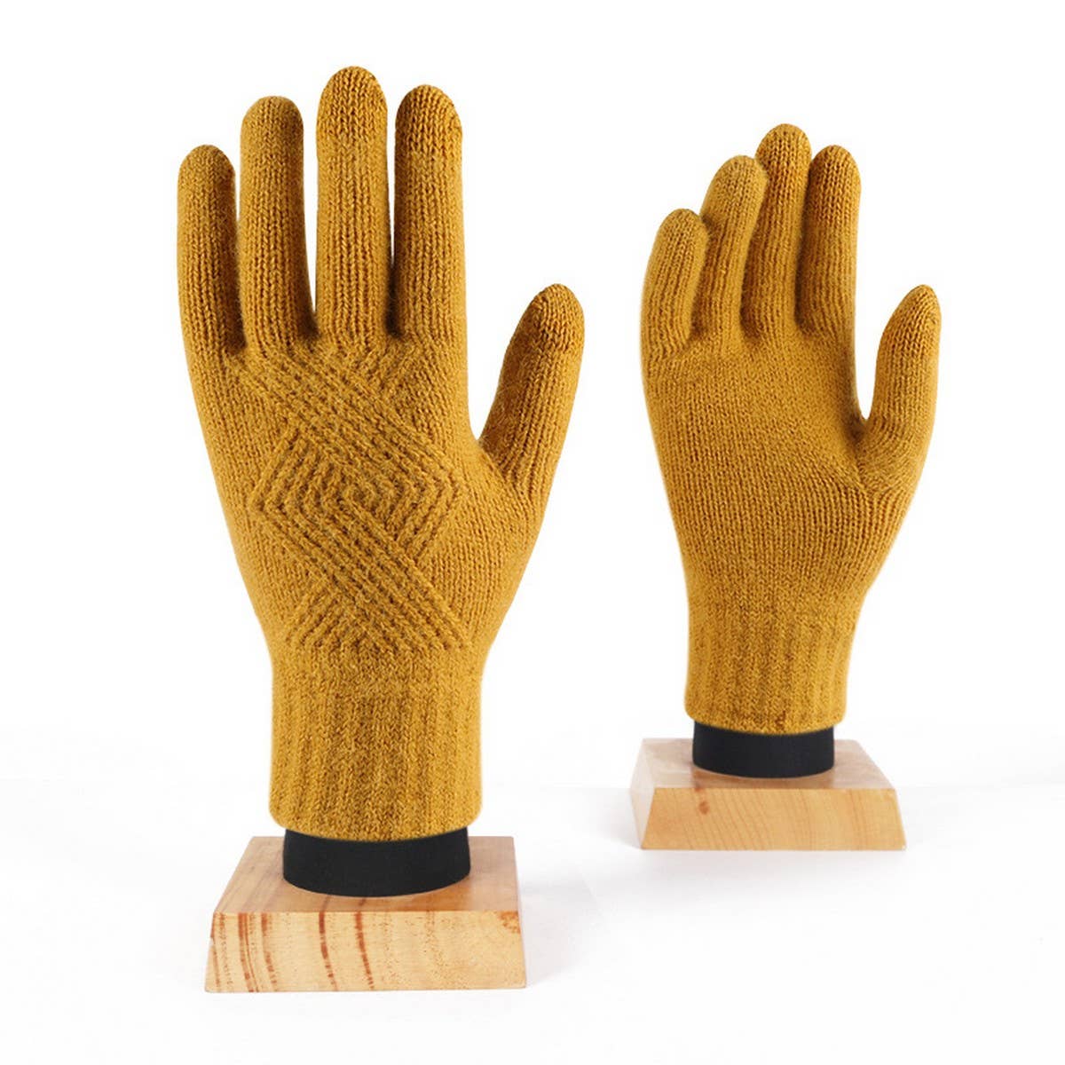 WINTER WARM WOOL KNITTED TOUCH SCREEN GLOVES_CWAG0378