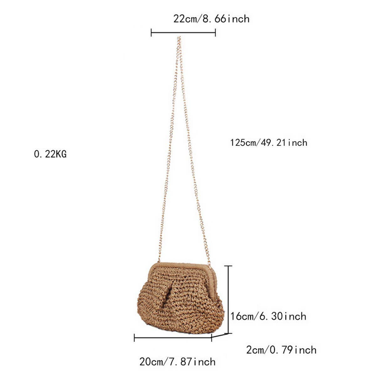 CROSSBODY SHOULDER STRAP PAPER ROPE WOVEN BAG_CWAB4719