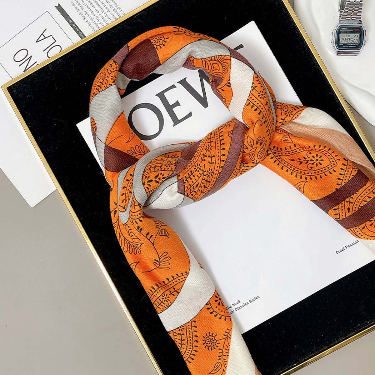 Irregular Shape Velvet Scarf - Elegant Wool Wrap