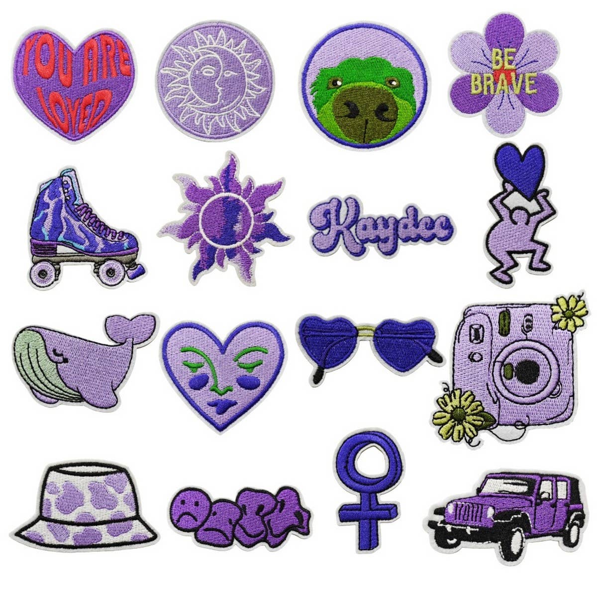 NEW PURPLE SERIES EMBROIDERED CLOTH PATCHES