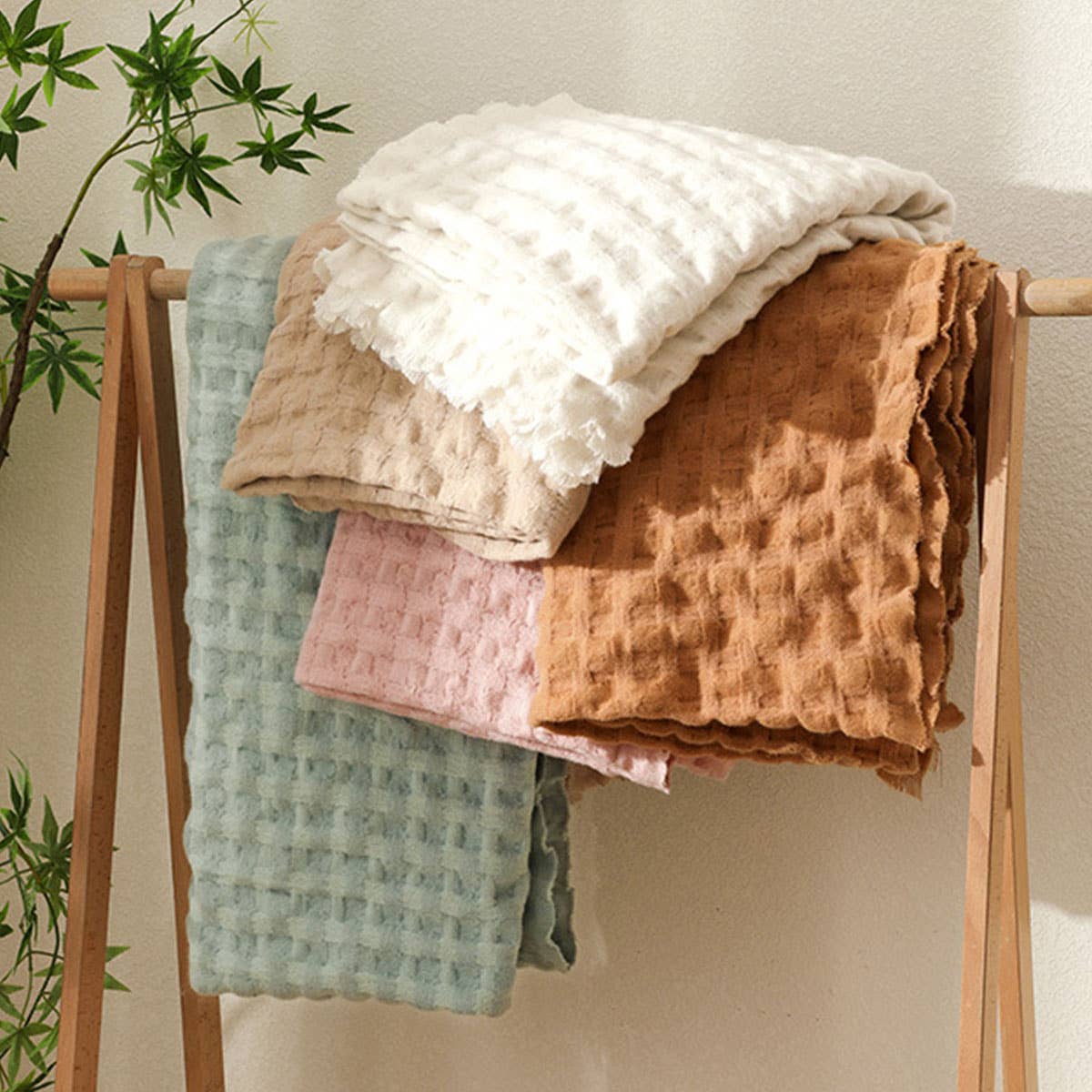 KNITTED WEIGHTED THROW BLANKET FOR COUCH