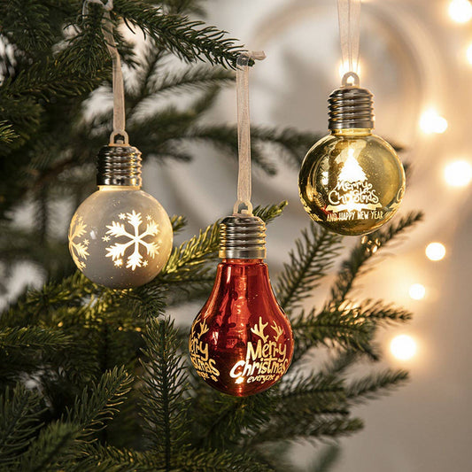 LED Plastic Christmas Tree Hanging Light Ball