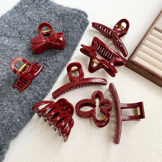 CWAHA4448_NEW RED ELEGANT AND HIGH-END HAIRPIN