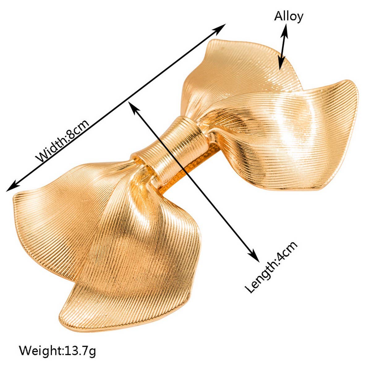 Elegant Alloy Bow Spring Hair Clip for Women