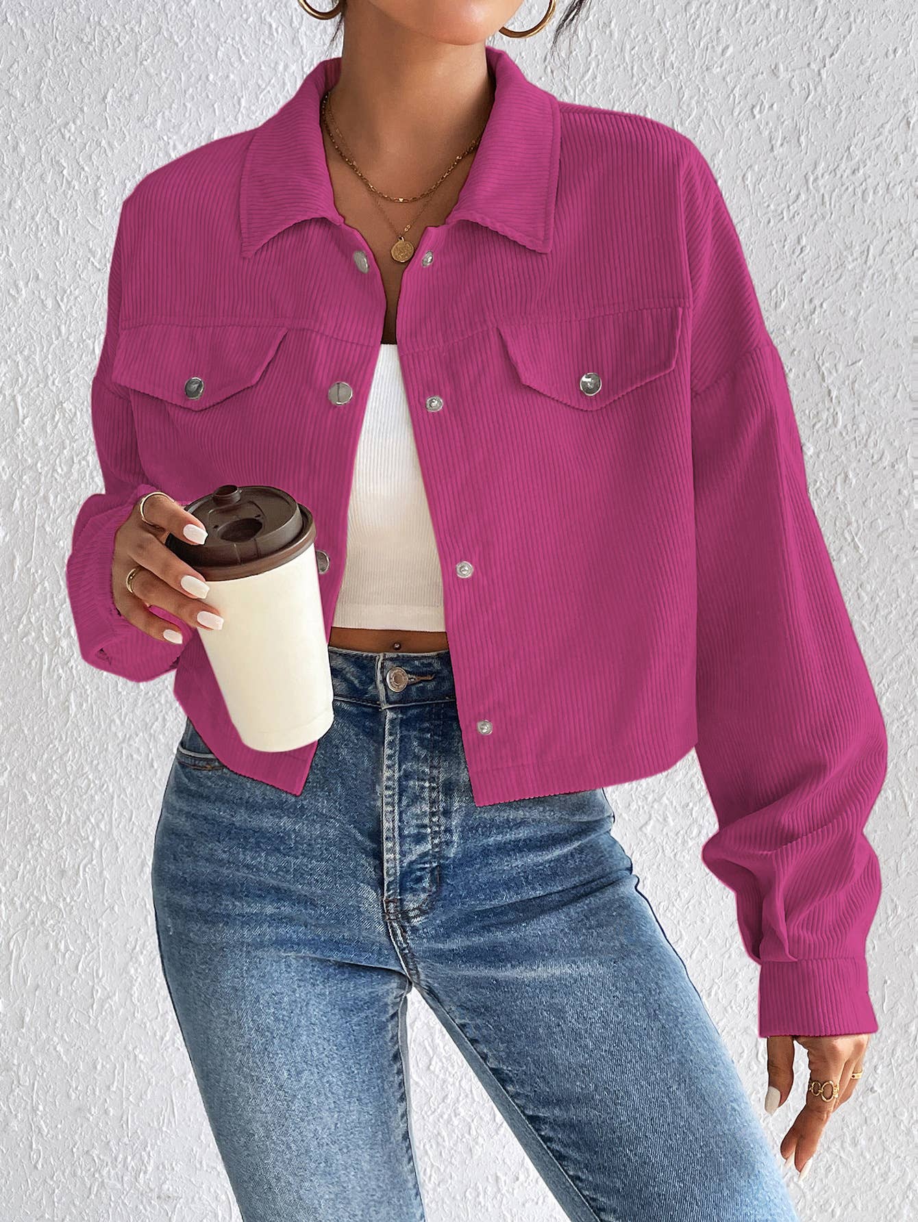 Lapel single-breasted American-style casual coat