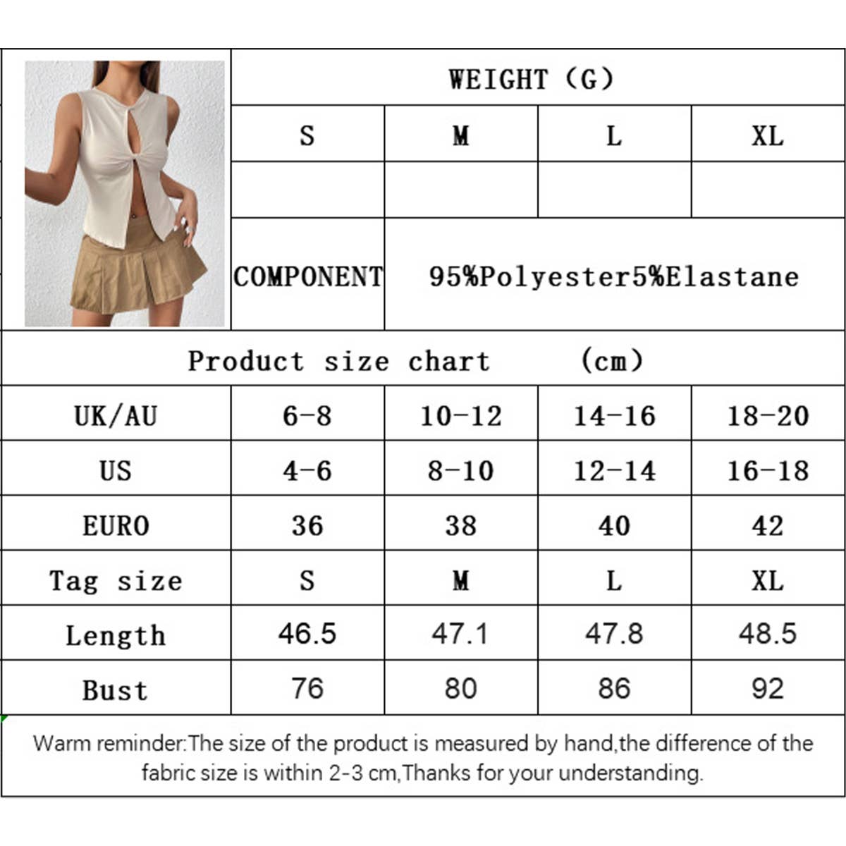 Fashion sexy short crop design sense hollow top