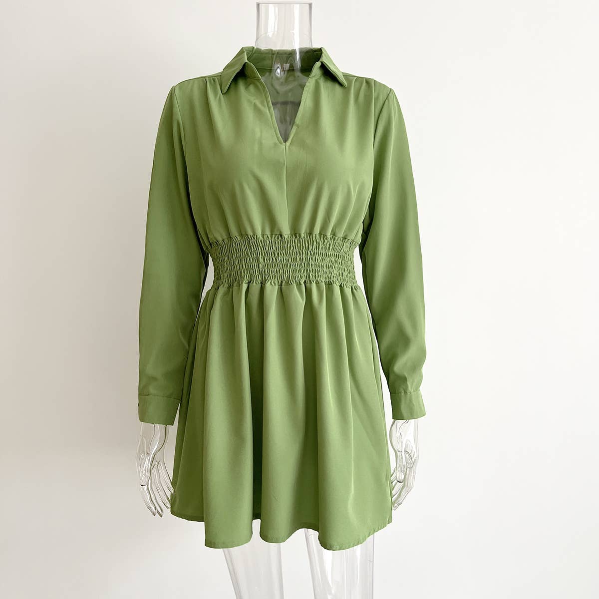 LONG-SLEEVED DRESS WITH CABLE WAIST