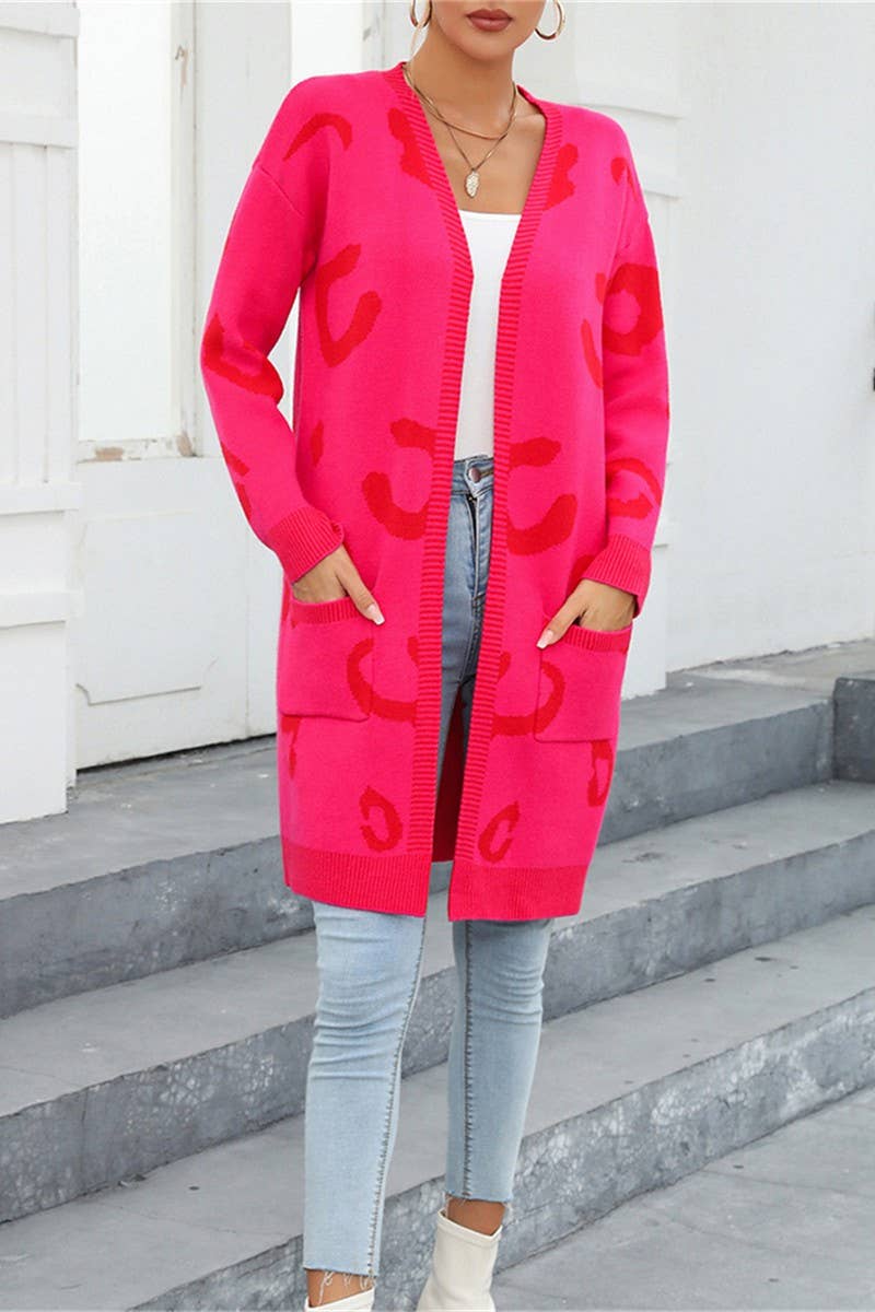 CWOCAL0508_Long Sleeve Casual Open Front Cardigan Sweater