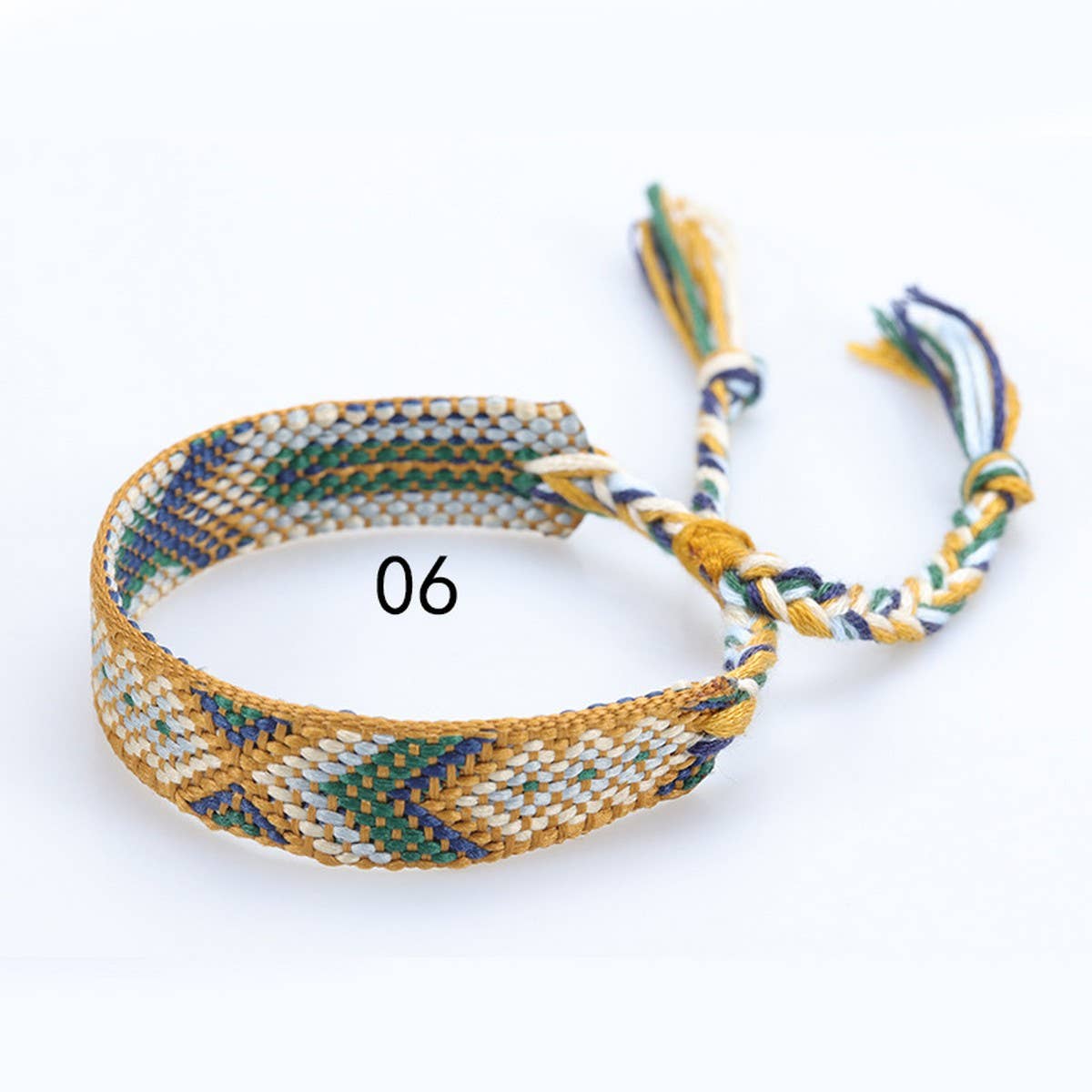 ETHNIC STYLE COLORFUL TASSEL WOVEN BRACELET