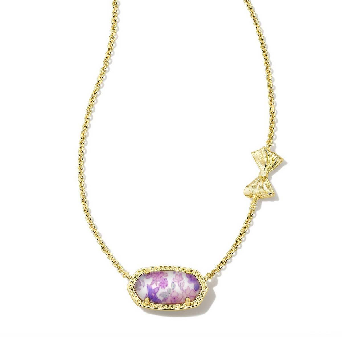 NEW RETRO GOLD BOW FLOWER NECKLACE FOR WOMEN