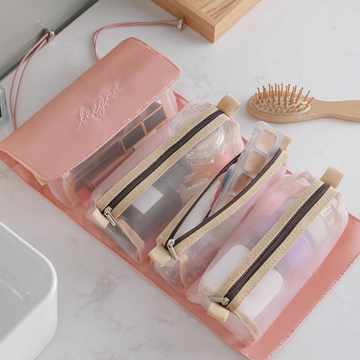 FOLDABLE PORTABLE MAKEUP ORGANIZER FOR TRAVEL_CWAB0551