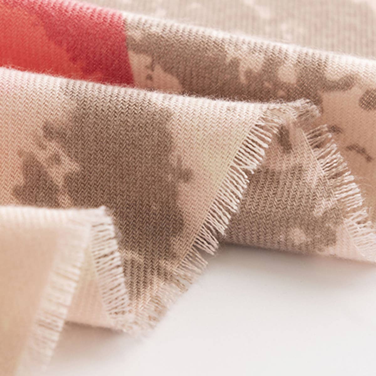 Floral Print Faux Cashmere Scarf for Women