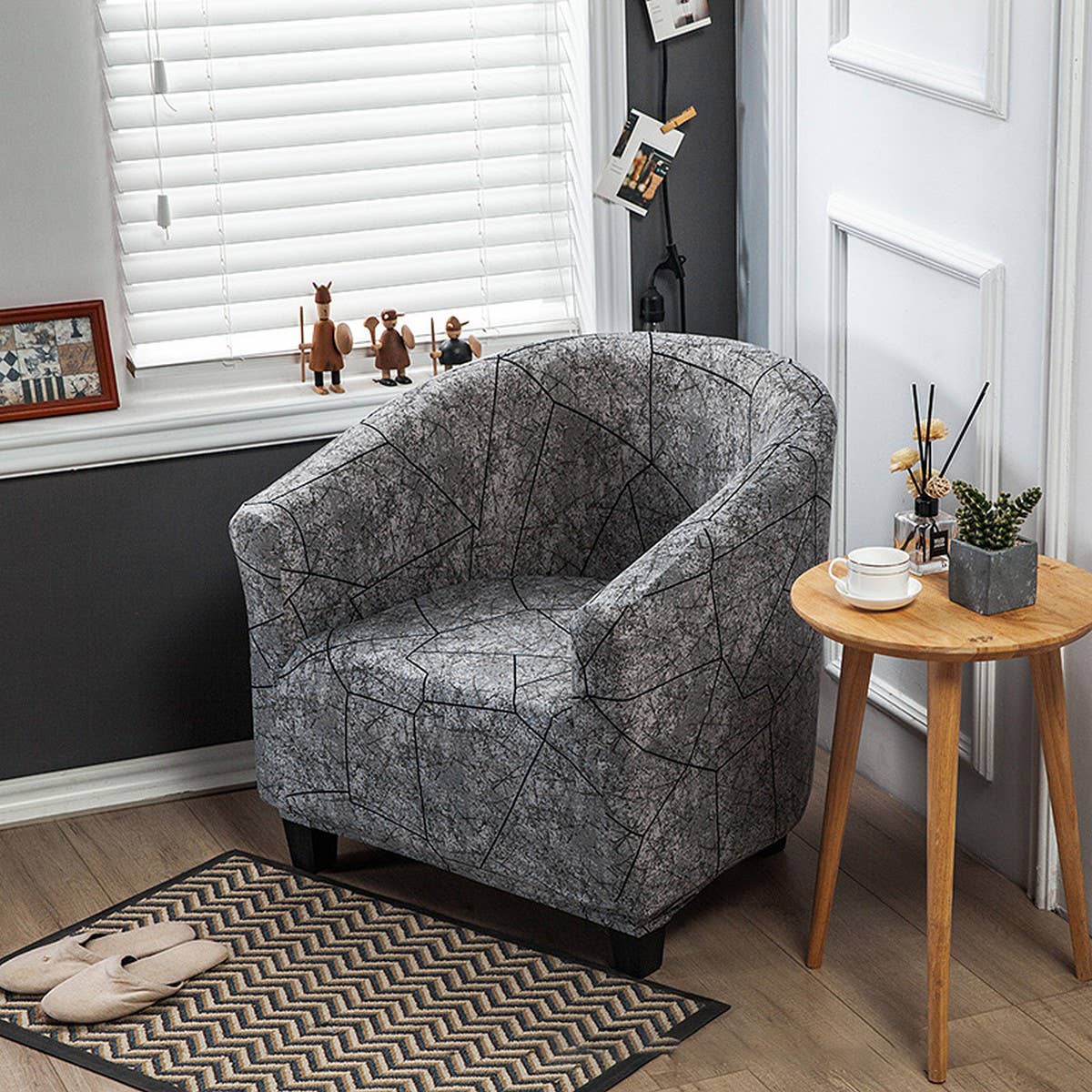 Single Sofa Chair Cover, Small Round Fit_CWMM8319