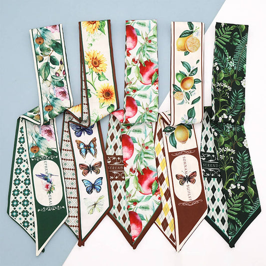 Fruit Print Twilly Scarf ? Hair Tie & Bag Ribbon