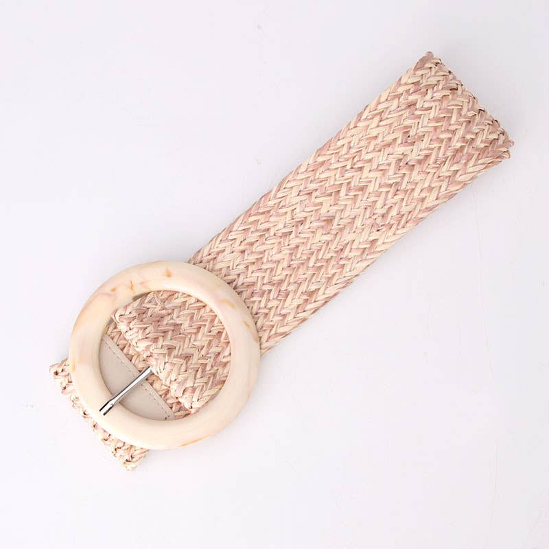 Fashionable and simple imitation straw woven belt