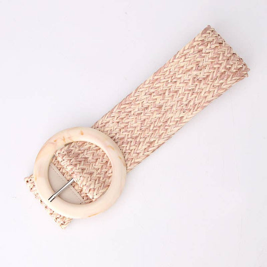 Fashionable and simple imitation straw woven belt