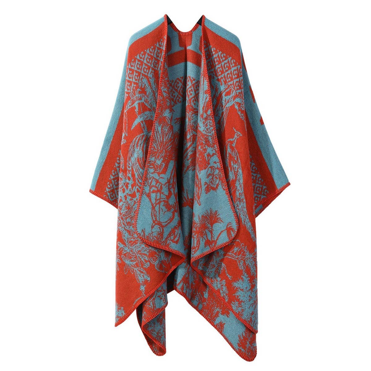 KNITTED SHAWL SCARF RETRO FASHION PRINTED SHAWL