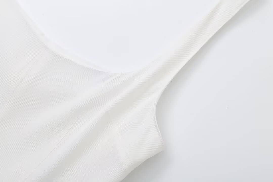 SHORT SLIM-FIT HALTER DRESS WITH BELT