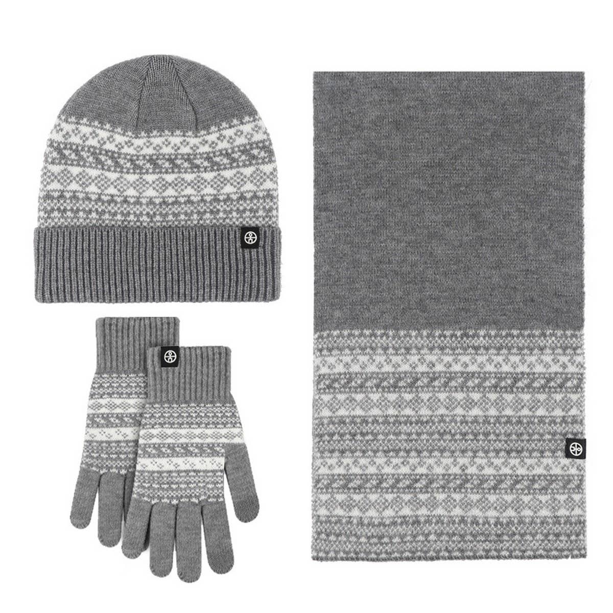 WINTER WARM KNITTED WINDPROOF THREE-PIECE SUIT