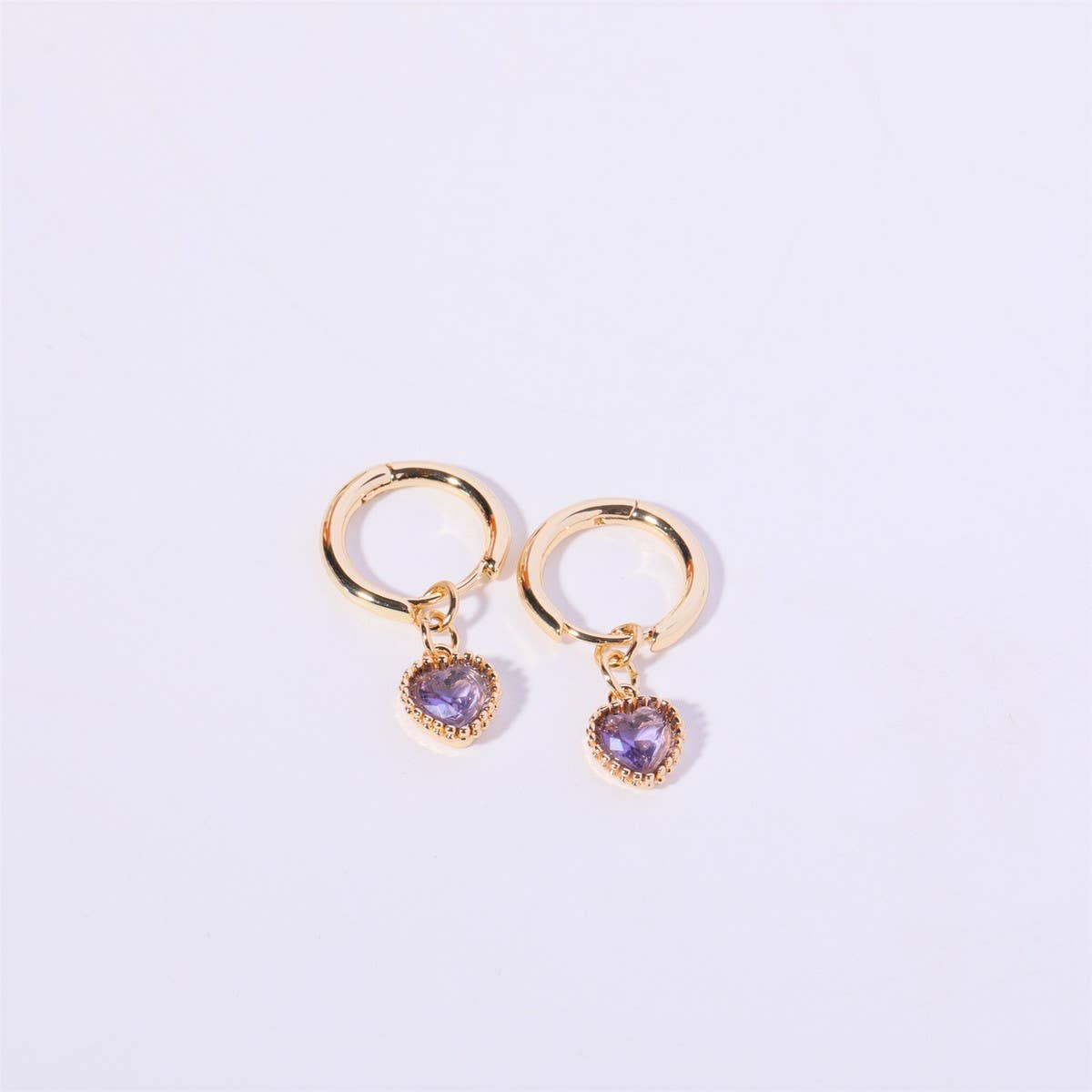 Fashion Heart Zodiac Birthstone Earrings Luxury_CWAJE5093