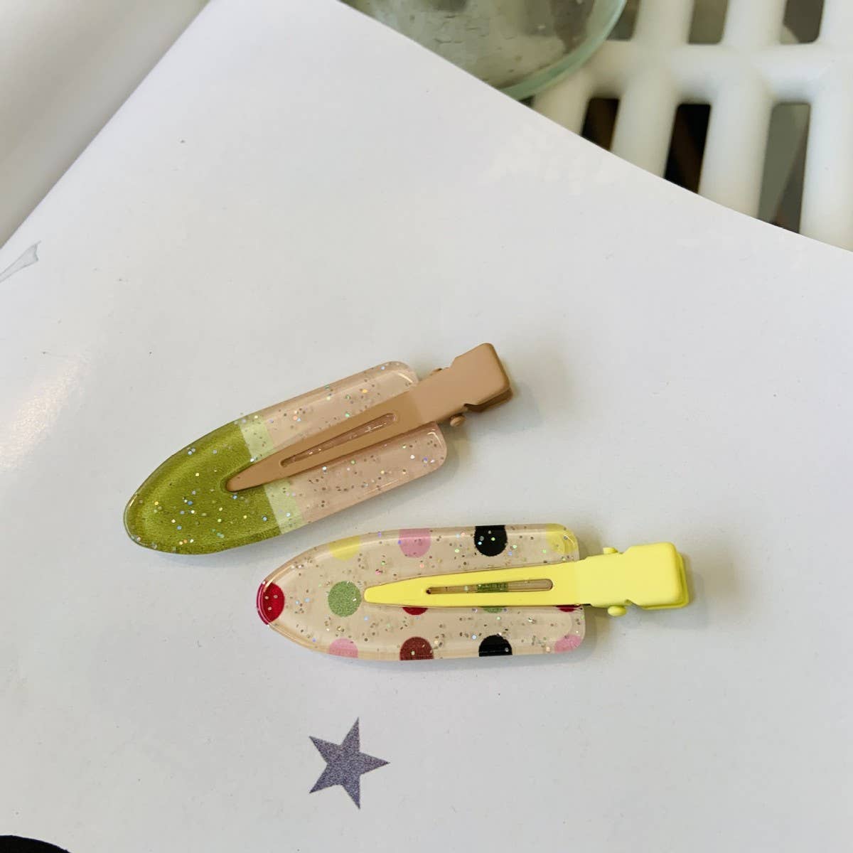 CWAHA4465_CANDY COLOR PLAID HAIRPIN SWEET SEAMLESS CLIP