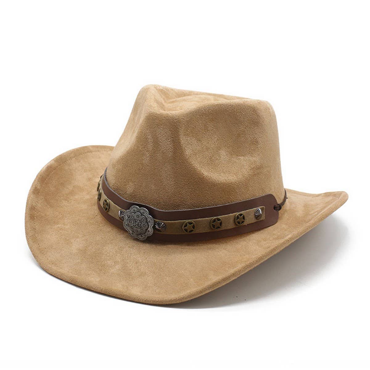 SUEDE MEN'S GENTLEMAN HAT TRAVEL ETHNIC STYLE HAT_CWAH2511