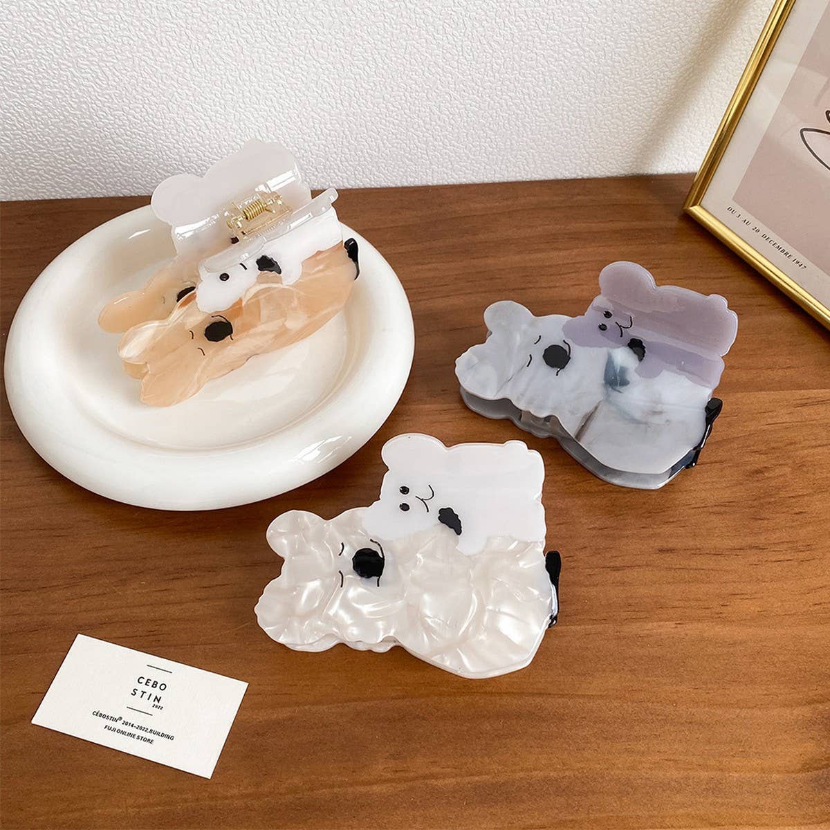 Cute Twin Koala Acetate Hair Clips Claws