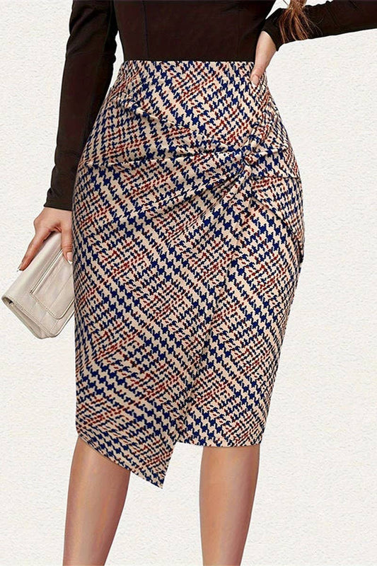 CWBMS0411_ELEGANT AND STYLISH COMMUTER FRONT TWIST SKIRT