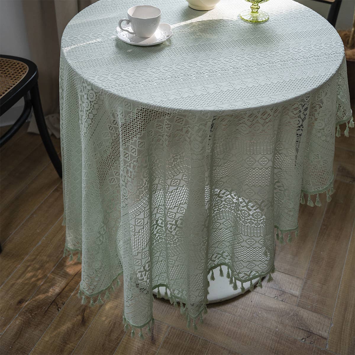 FOREST STYLE PASTORAL CROCHET COVER DINING TABLE