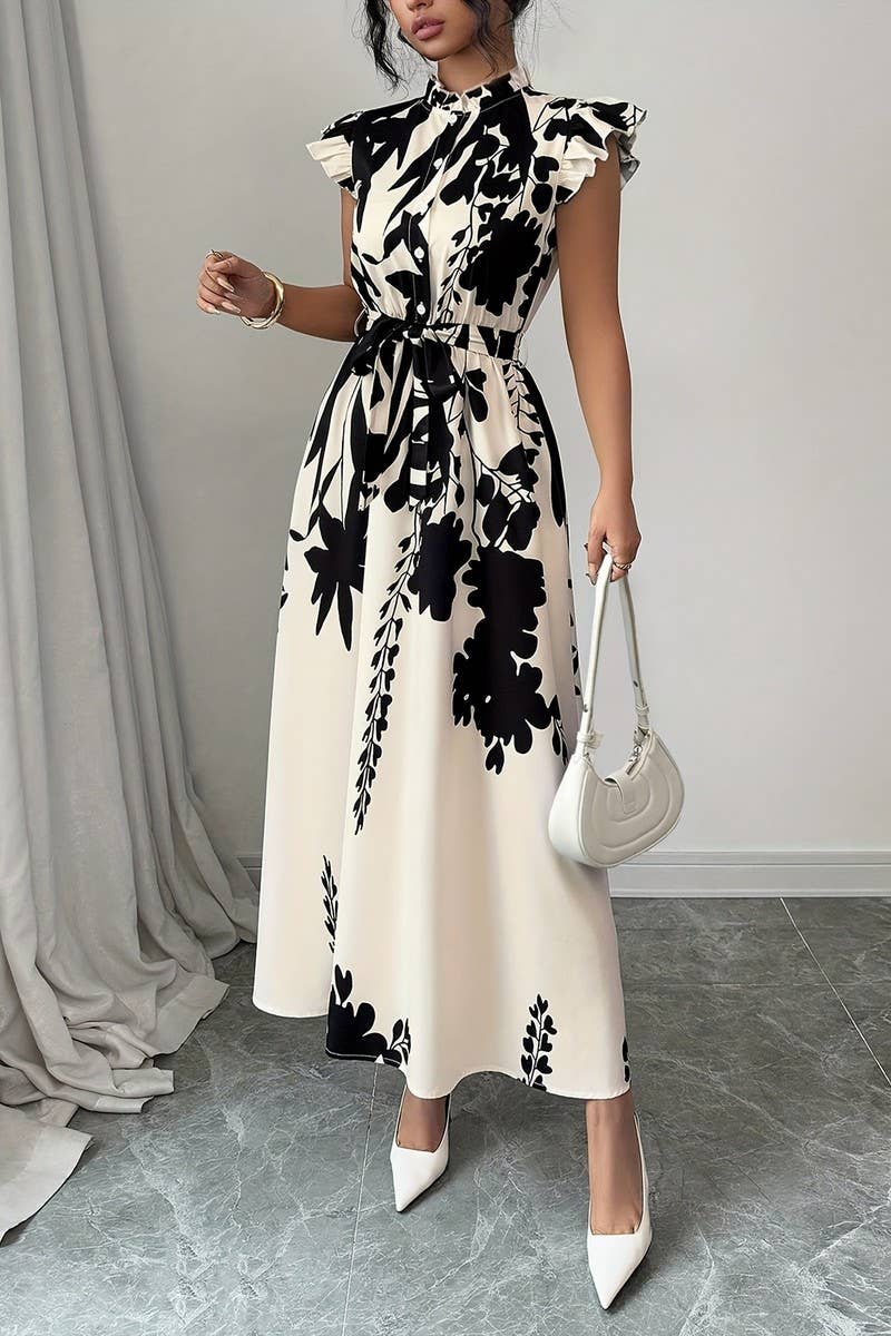 CWDMD6392_BOHO PRINT BUTTON-UP MAXI DRESS WITH STAND COLLAR