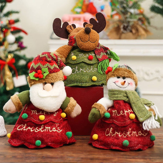 CWMM9355_CARTOON 3D DOLL ZIPPER LETTER TREE SHAPE GIFT BAG