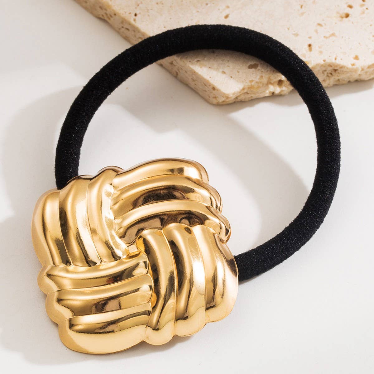 Minimalist Glossy Heart Geometric Hair Tie