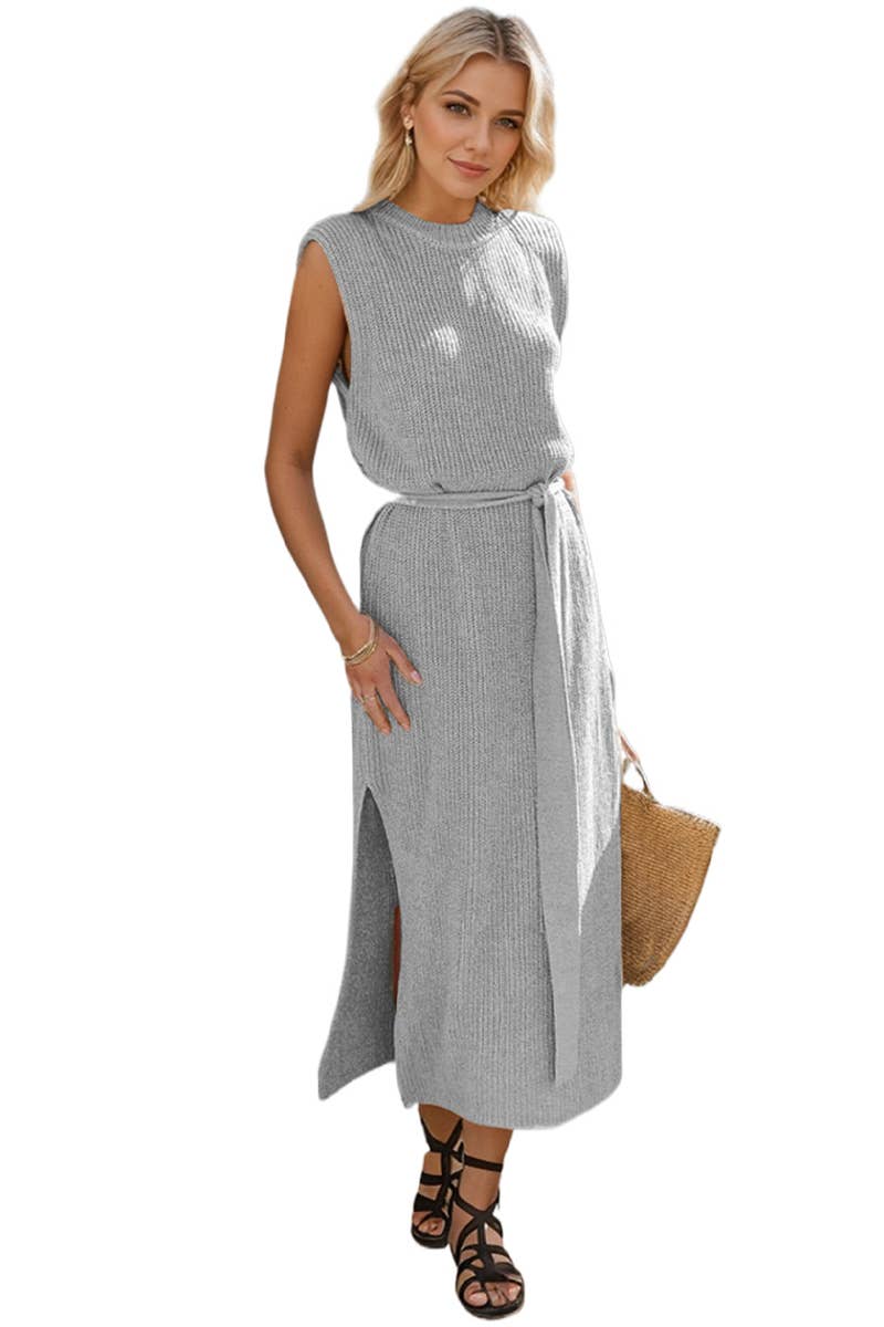 CWDMD4452_NEW ROUND NECK FASHIONABLE KNITTED DRESS