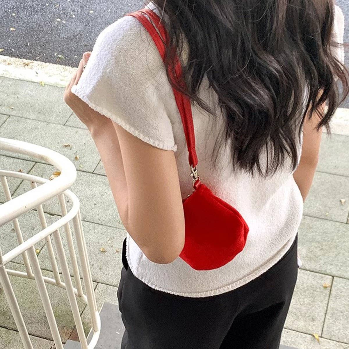 SUEDE FROSTED MINI BAG SHOULDER CROSSBODY BAG_CWAB4105