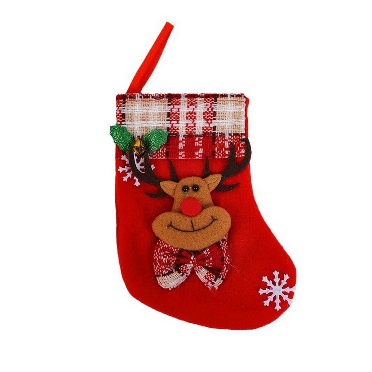 SEQUINED 3D SANTA CLAUS CHRISTMAS STOCKINGS