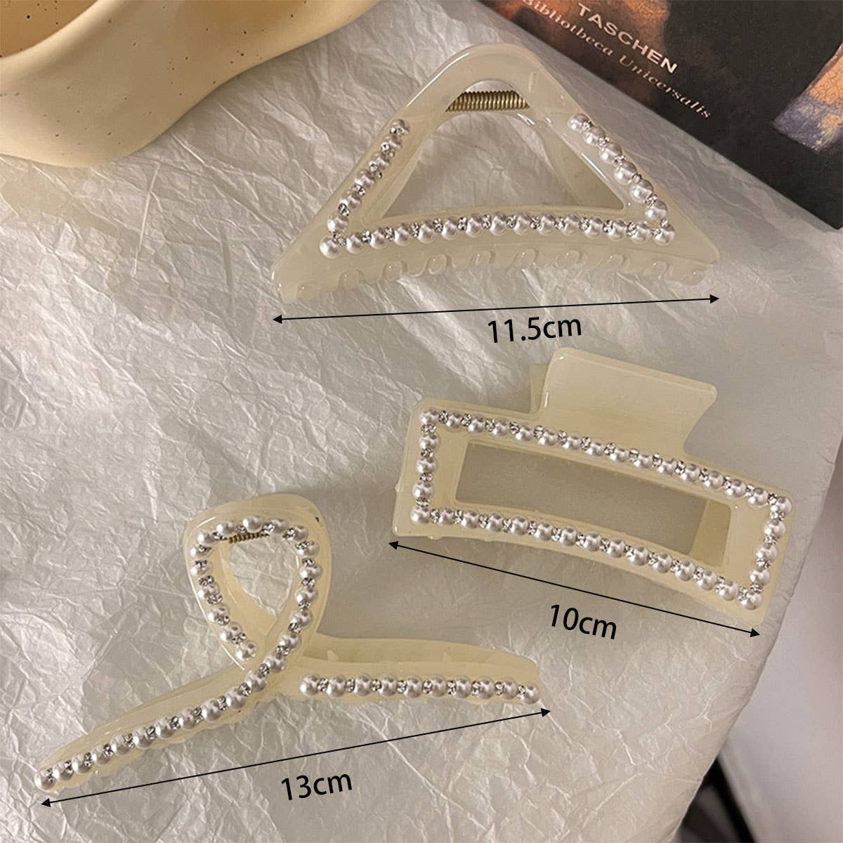 Pearl Geometric Hair Claw ??French Style Clip_CWAHA0618