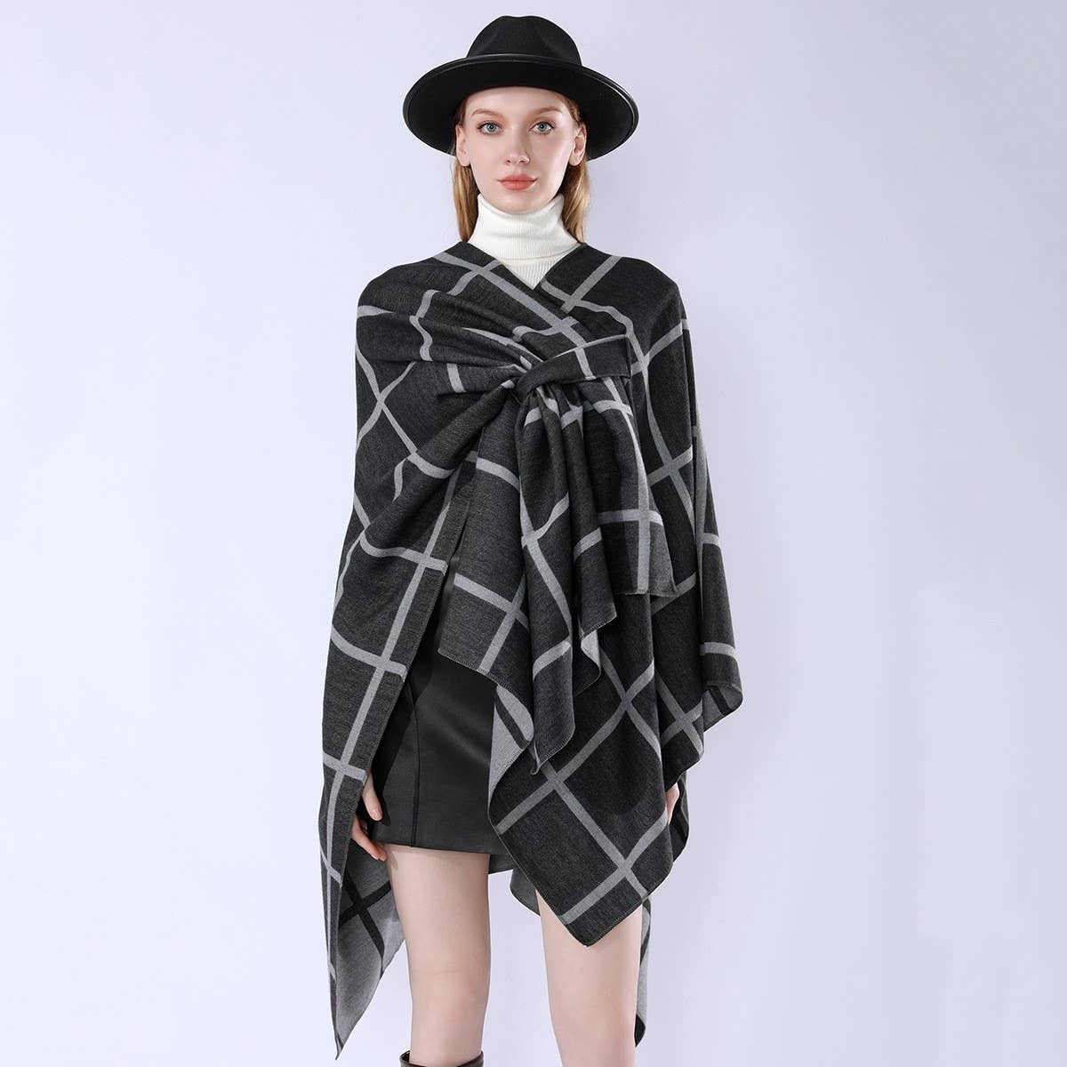 NEW FASHION SHAWL PLAID DUAL-PURPOSE SIMPLE SHAWL