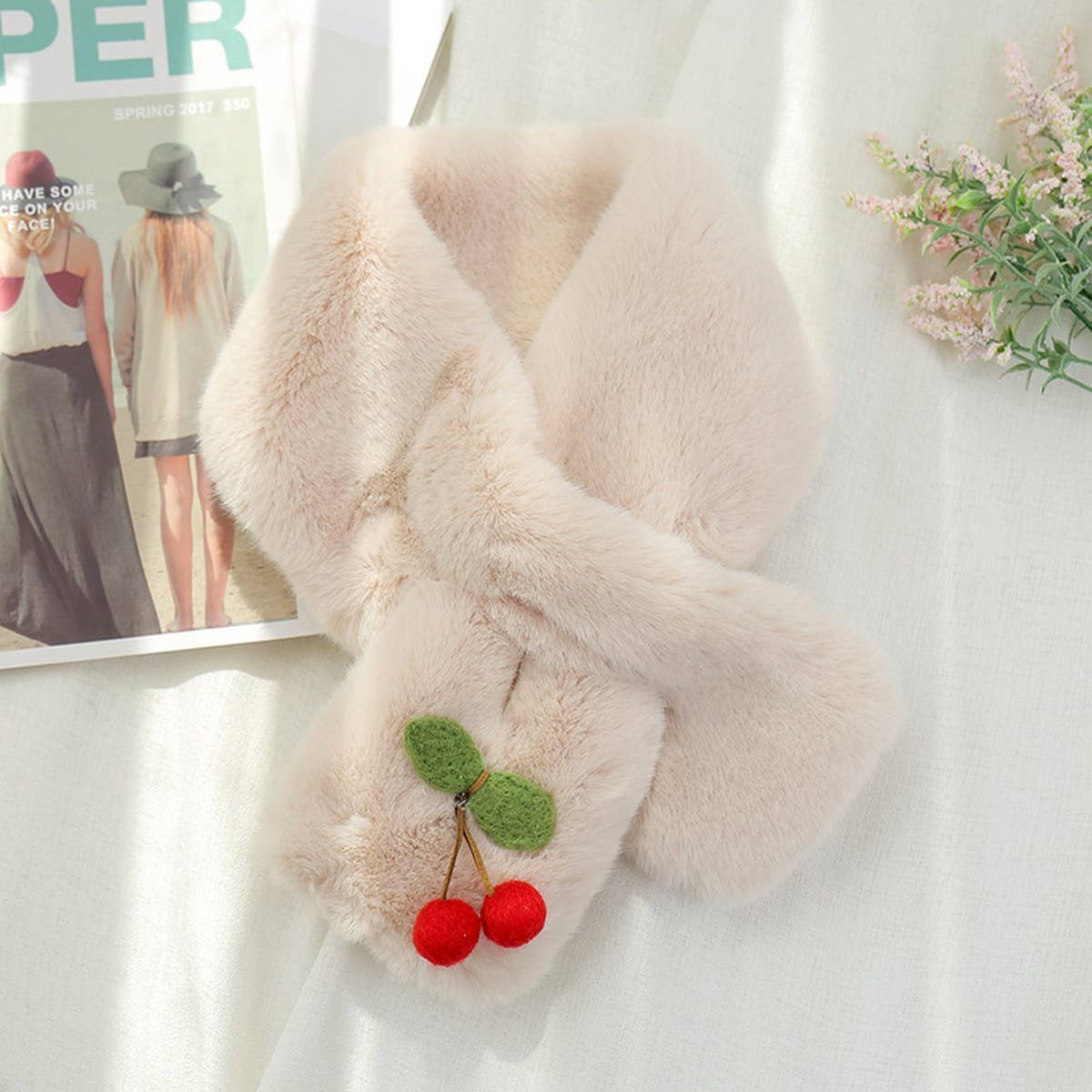 Cute Faux Rabbit Fur Scarf for Women ?  Warmth