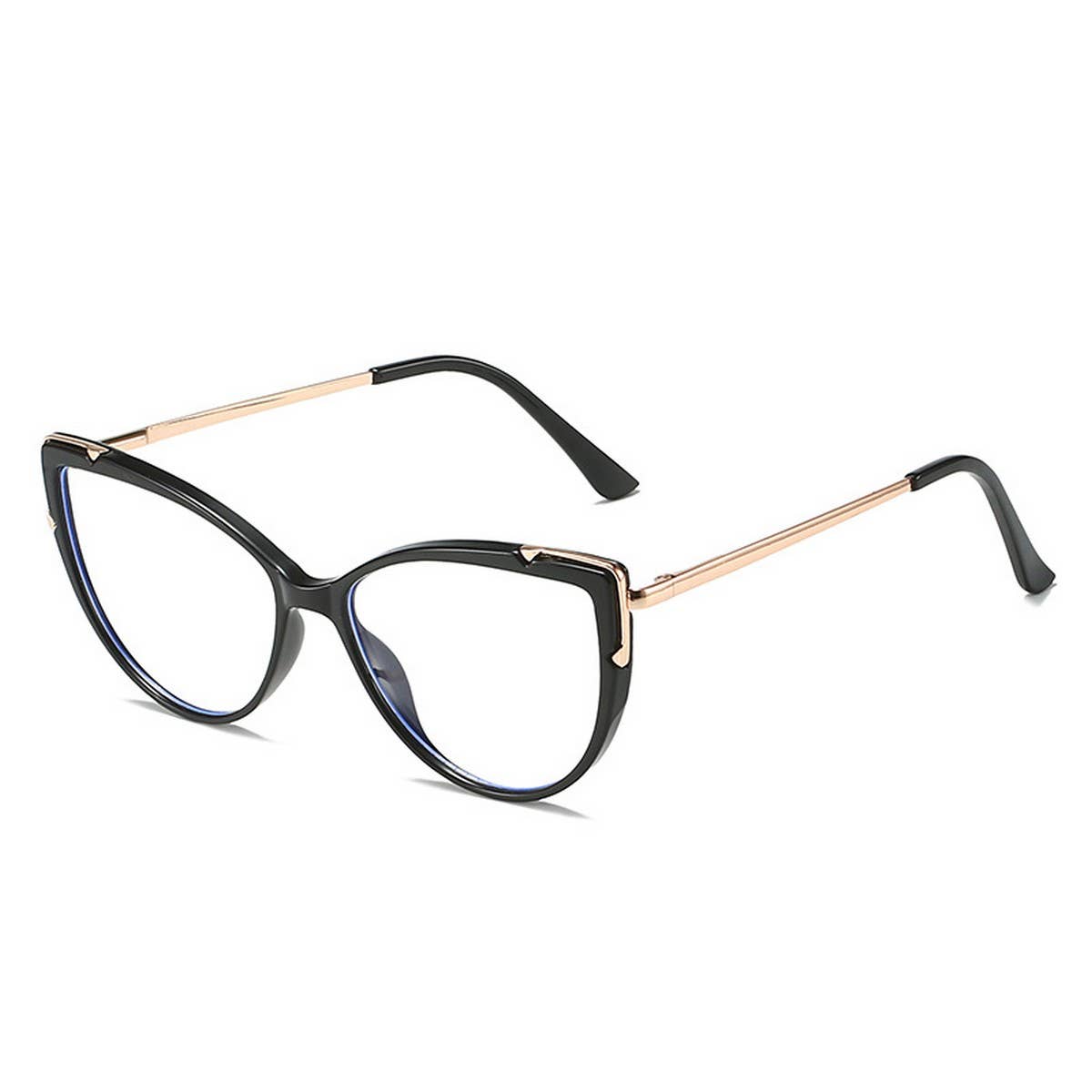 CAT-EYE TR FRAME TEMPLES BLUE LIGHT FLAT GLASSES_CWASG0275